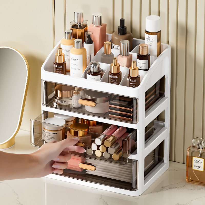 Desktop multi-layer transparent drawer storage box 9