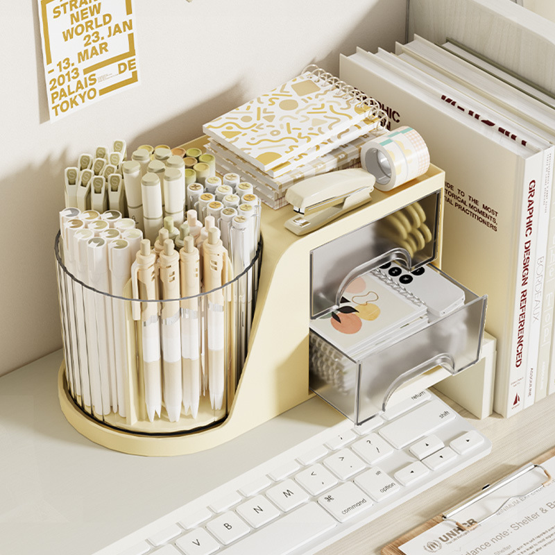 Desktop rotating makeup brush holder 5 01