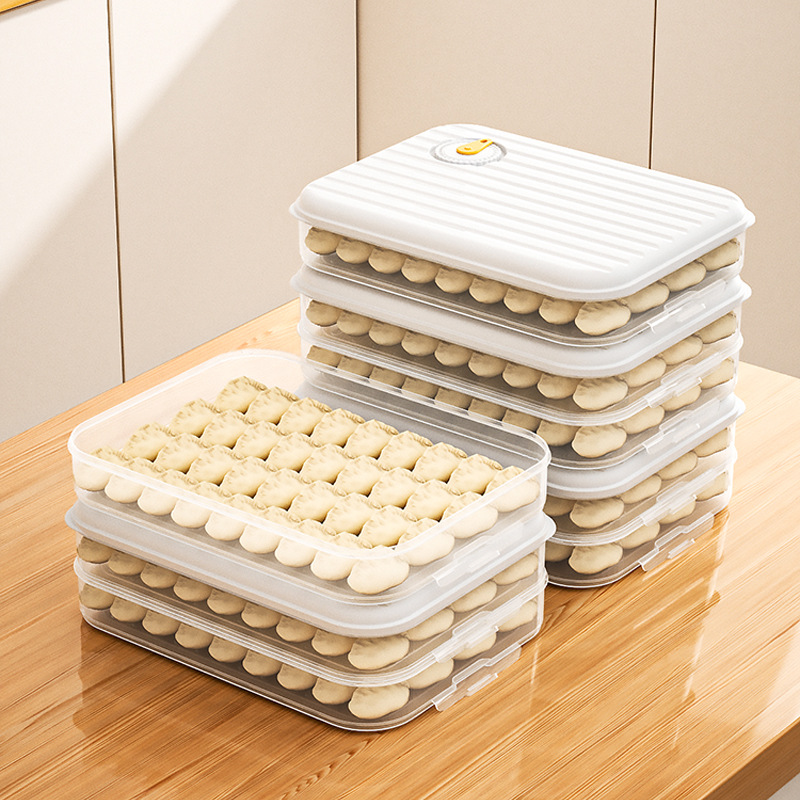 Food-grade material dumpling storage container 2