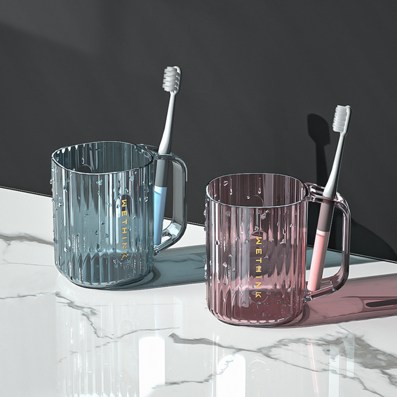 Cute and minimalist transparent plastic toothbrush cup 28