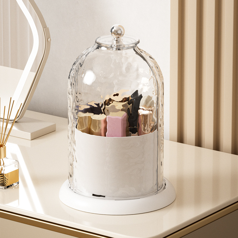 Desktop dustproof rotating lipstick storage box 15 02