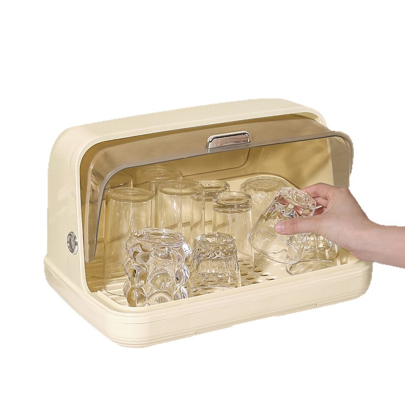 Desktop storage box with drip cup holder 38