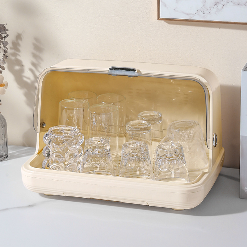 Desktop storage box with drip cup holder 38