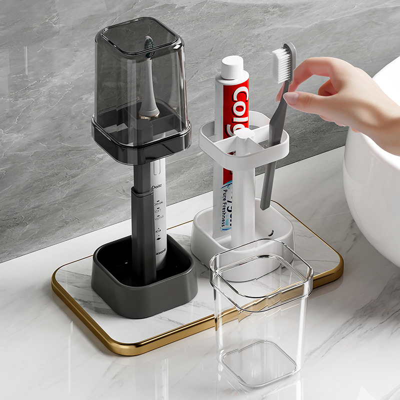 Household upright toothbrush and toothpaste storage rack 17 02