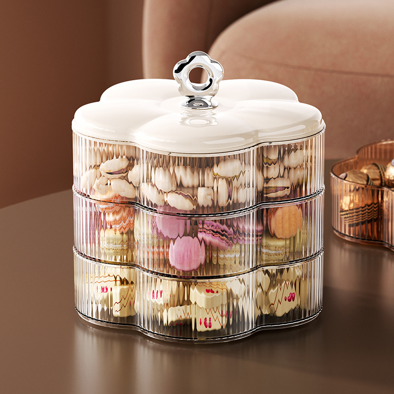 Luxury flower-shaped fruit and snack storage box 34