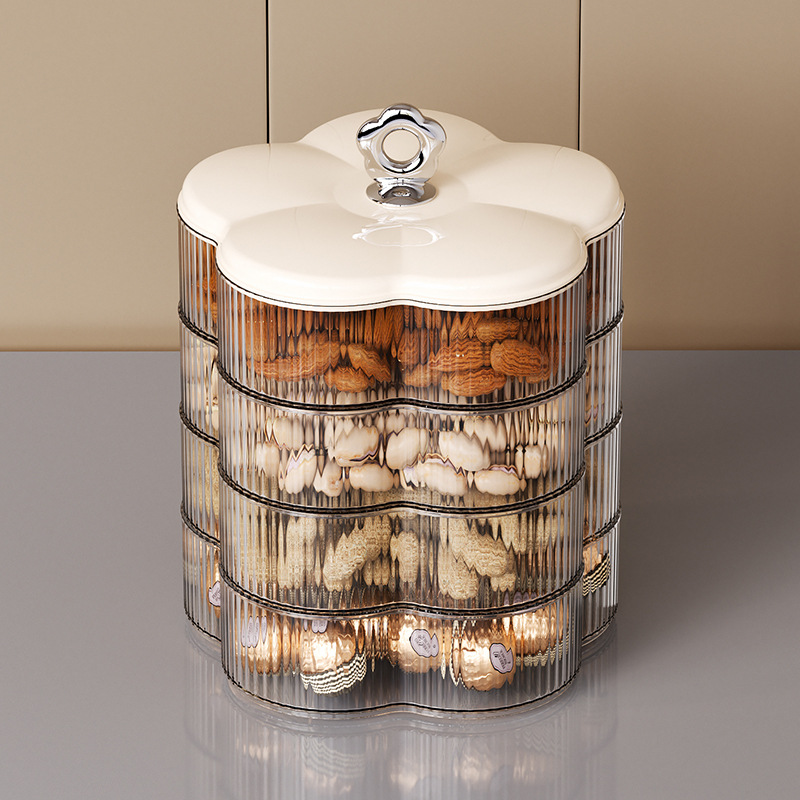 Luxury flower-shaped fruit and snack storage box 34
