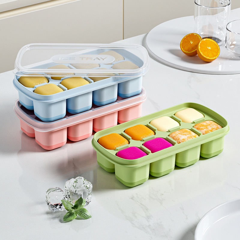 Simple soft-bottom ice cube tray for home use 31