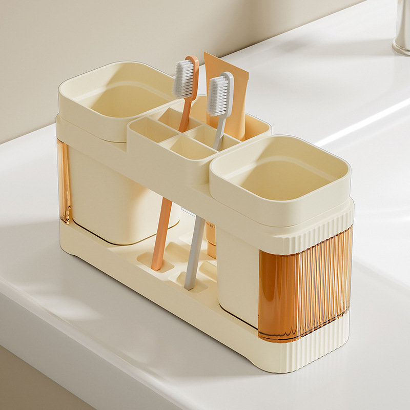 Simple toothbrush cup and toothpaste storage rack 25