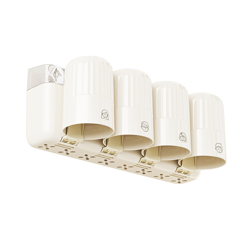 Wall-mounted toothpaste and toothbrush holder for home use 19 02