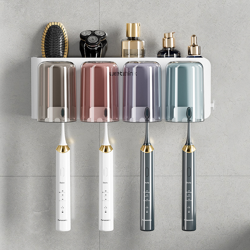 Wall-mounted transparent cup toothbrush holder 27