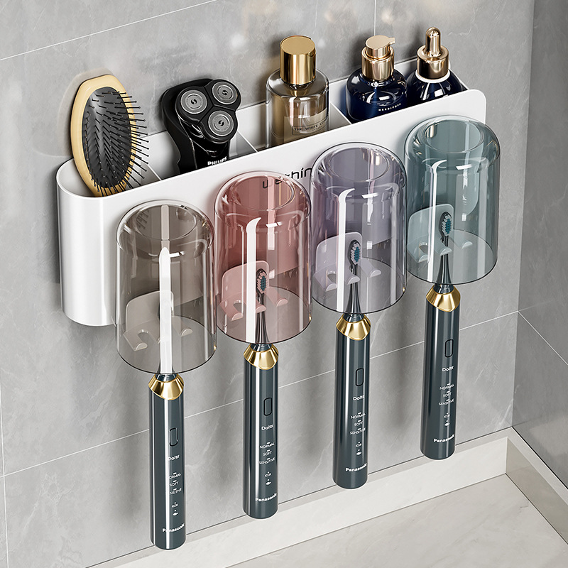 Wall-mounted transparent cup toothbrush holder 27