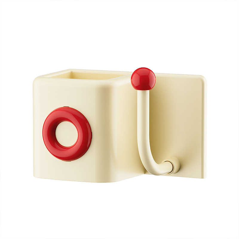 Bathroom no-drill hair tie drain storage box 46